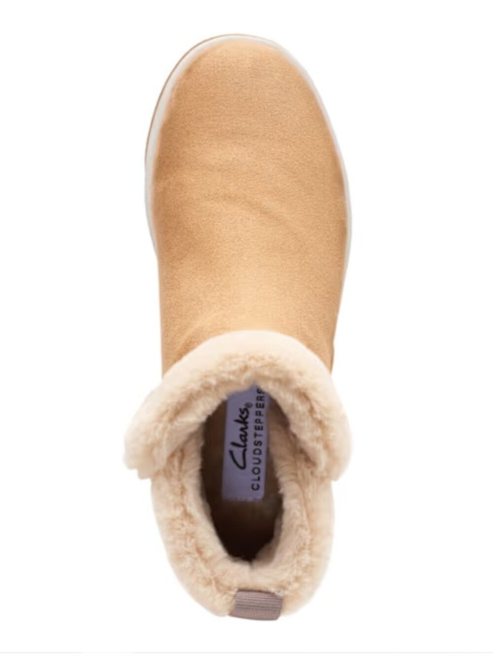 Clarks Breeze Fur Ankle Booties Tan Faux Fur Size 7W NWT - Picture 6 of 7